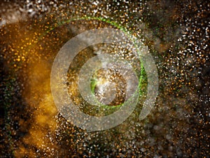 Particles formation tricolors background