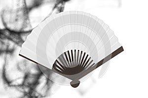 Particles moving on white background, 3d rendering