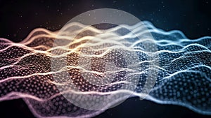 Particles are scattered throughout adding texture and a sense of