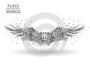 Particles of Wings,full enterprising across significance vector illustration.