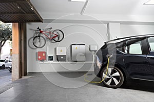 Particular Electric Vehicle Charging Station at home.