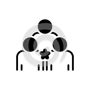 Black solid icon for Particular, special and precise