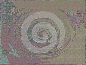 Unique artistic background, art, wallpaper, circular ripple on brick wall hinted, abstract art photo