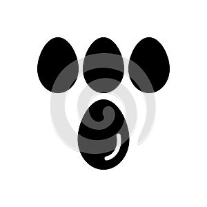 Black solid icon for Particularly, egg and singularly