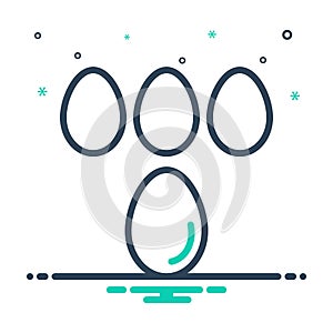 Mix icon for Particularly, especially and egg