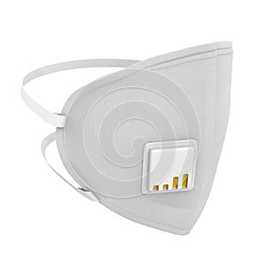 Particulate Respirator Mask with Valve Isolated photo