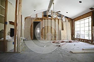 Partition Wall In House Under Renovation photo