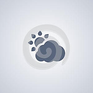 Partly cloudy, vector best flat icon