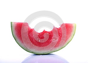 Partly eaten watermelon