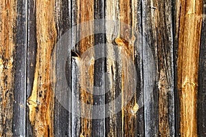 Partly grayed and weathered wooden planks