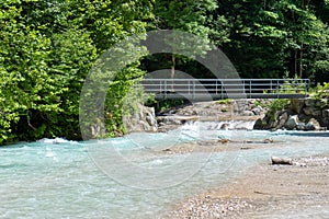 The river Partnach near Garmisch-Partenkirchen in Bavaria photo