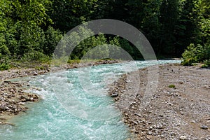 The river Partnach near Garmisch-Partenkirchen in Bavaria photo