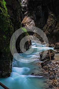 Partnach gorge in Bavaria, Germany