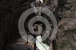 The Partnachklamm in Bavaria Germany