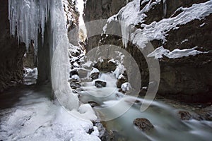 Partnachklamm gorge in Bavaria, Germany