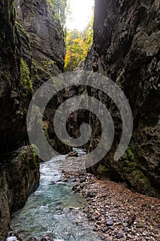 Partnachklamm gorge in garmisch-partenkirchen