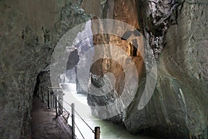 Partnachklamm, Partnach Gorge in Garmisch-Partenkirchen. Germany