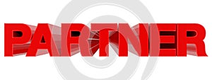 PARTNER word on white background 3d rendering