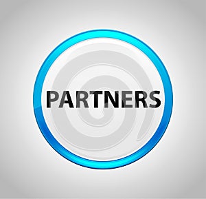 Partners Round Blue Push Button