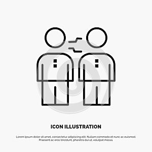 Partnership, Agreement, Business, Cooperation, Deal, Handshake, Partners Line Icon Vector