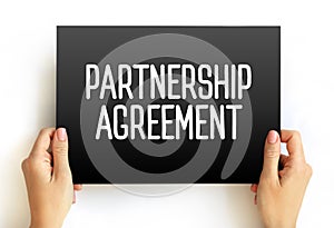 Partnership Agreement - legal document that outlines the management structure of a partnership and the rights, duties, ownership