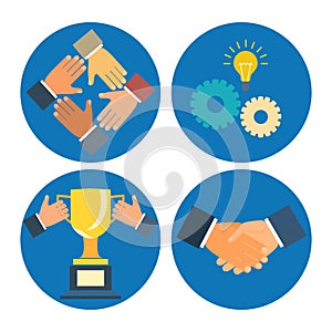 Partnership concepts business illustration