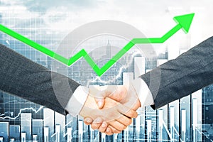 Partnership and financial growth concept