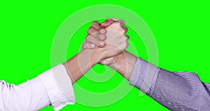 Partnership handshake of two business people