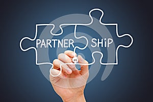 Partnership Jigsaw Puzzle Business Concept