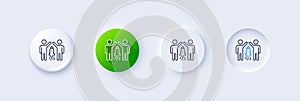 Partnership line icon. Business management sign. Line icons. Vector
