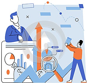 Partnership offer. Work is divided among partners in successful partnership