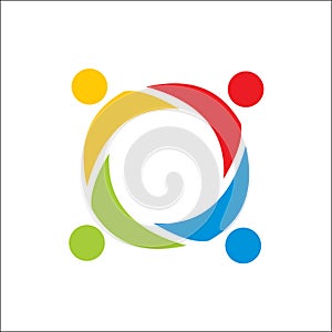 Partnership,People Teamwork,Community people Logo vector Template