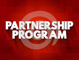 Partnership Program text quote, concept background