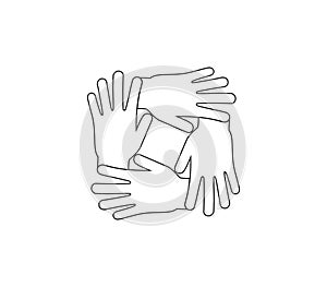 Partnership, shake hands, together icon. Vector illustration.