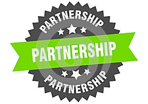 partnership sign. partnership circular band label. partnership sticker