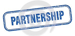 partnership stamp. partnership square grunge sign