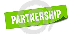 partnership sticker. partnership square sign. partnership
