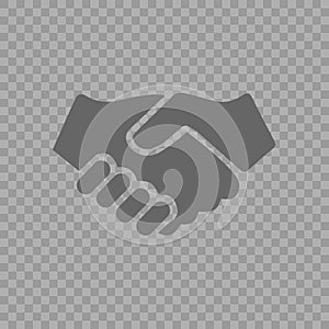 Partnership vector. Handshake icon eps 10. Hands shaking. Businessman deal agreement sign symbol