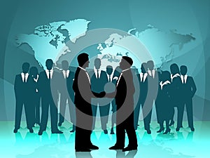 Partnership World Means Work Together And Cooperation