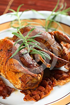 Partridge meat photo