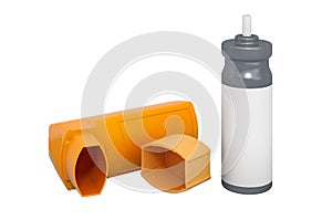 Parts of metered-dose inhaler, 3D rendering