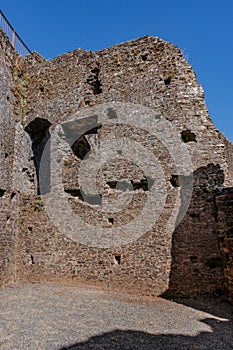 Parts of Norman motte-and-bailey castle in Cornwall.