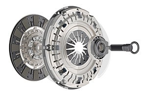 Parts and structure of Car Clutch, 3D rendering