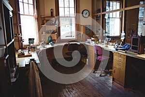 Parts of a watch in workshop