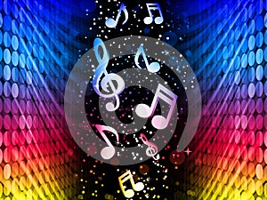 Party Abstract Colorful Waves Background Music Not