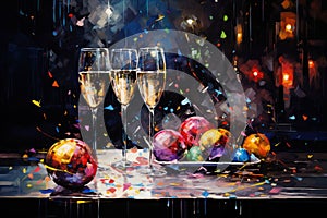 Party background celebrate festive year alcohol champagne drink christmas background holiday wine glass