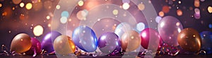 Party Background Colored Confetti Balloons