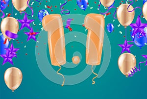 Party balloons 12-12-shopping day. SPECIAL OFFER Supper sale. shopping online eps.10