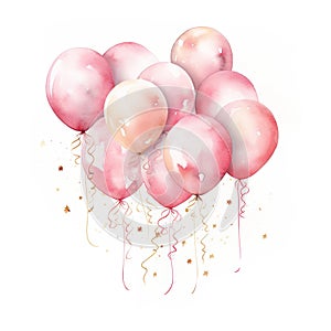 Party balloons, perfect for festive and celebratory occasions. Generative AI