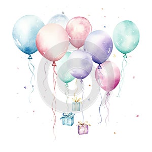 Party balloons, perfect for festive and celebratory occasions. Generative AI